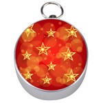 Background Christmas Decoration Silver Compasses Front