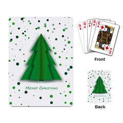 Fir Tree Christmas Christmas Tree Playing Cards Single Design by Simbadda