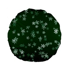 Template Winter Christmas Xmas Standard 15  Premium Flano Round Cushions by Simbadda