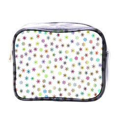 Snowflakes Snow Winter Ice Cold Mini Toiletries Bag (one Side)