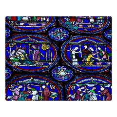 Church Window Canterbury Double Sided Flano Blanket (large)  by Wegoenart