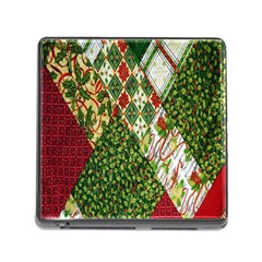 Christmas Quilt Background Memory Card Reader (square 5 Slot) by Wegoenart