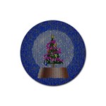 Christmas  Snow Rubber Round Coaster (4 pack) 