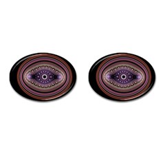 Fractal Pink Eye Fantasy Pattern Cufflinks (oval) by Wegoenart