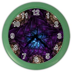 Geometry Fractal Colorful Geometric Color Wall Clock by Wegoenart