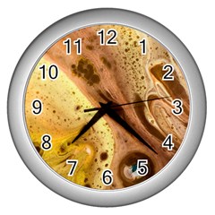 Abstract Art Modern Detail Macro Wall Clock (silver) by Wegoenart