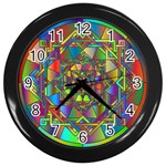 Mandala Star Interlocked Wall Clock (Black)