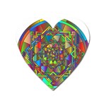 Mandala Star Interlocked Heart Magnet