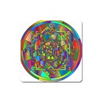 Mandala Star Interlocked Square Magnet