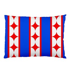 Stars Stripes July 4th Flag Blue Pillow Case (two Sides) by Wegoenart