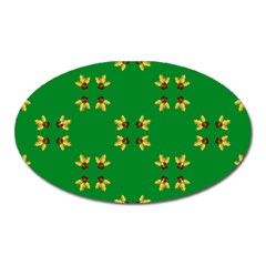 Background Christmas Oval Magnet