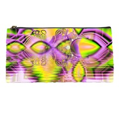 Golden Violet Crystal Heart Of Fire, Abstract Pencil Case by DianeClancy