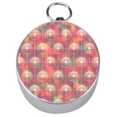 Colorful Background Abstrac Pattern Silver Compasses by Wegoenart