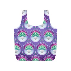 Background Floral Pattern Purple Full Print Recycle Bag (s) by Wegoenart