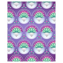 Background Floral Pattern Purple Drawstring Bag (small) by Wegoenart