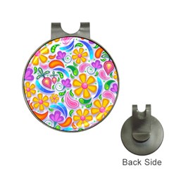 Floral Paisley Background Flower Hat Clips With Golf Markers by Wegoenart