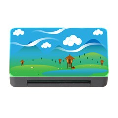 Landscape Nature Mountain Field Memory Card Reader With Cf by Wegoenart