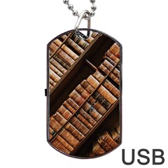 Books Bookshelf Classic Collection Dog Tag Usb Flash (two Sides) by Wegoenart