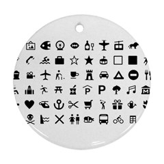 Icons Set Symbols Collection Round Ornament (two Sides) by Wegoenart