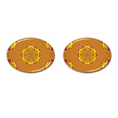 Abstract Fractal Pattern Washed Out Cufflinks (oval) by Wegoenart