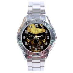 Angry Skull Monster Poster Stainless Steel Analogue Watch by dflcprints
