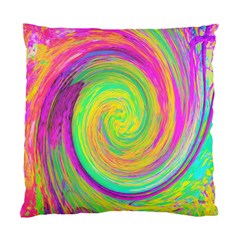 Groovy Abstract Purple And Yellow Liquid Swirl Standard Cushion Case (two Sides)
