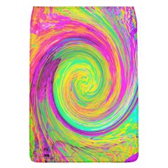 Groovy Abstract Purple And Yellow Liquid Swirl Removable Flap Cover (l) by myrubiogarden