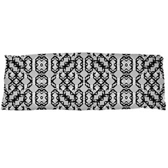 Black And White Intricate Modern Geometric Pattern Body Pillow Case Dakimakura (two Sides) by dflcprintsclothing