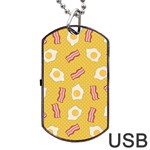 Bacon and Egg Pop Art Pattern Dog Tag USB Flash (One Side) Front