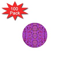 Paradise Blossom Tree On The Mountain High 1  Mini Buttons (100 Pack)  by pepitasart