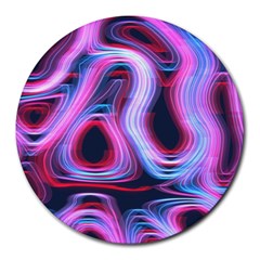 Pattern Color Curve Movement Round Mousepads