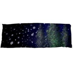 Winter Wonderland Night Snow Body Pillow Case (dakimakura) by Pakrebo