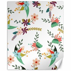 Floral Backdrop Pattern Flower Canvas 16  X 20 