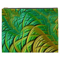 Patterns Green Yellow String Cosmetic Bag (xxxl) by Pakrebo