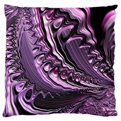 Purple Fractal Flowing Fantasy Large Cushion Case (two Sides)