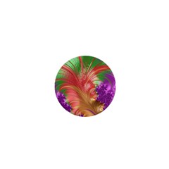 Fractal Purple Green Orange Yellow 1  Mini Magnets by Pakrebo