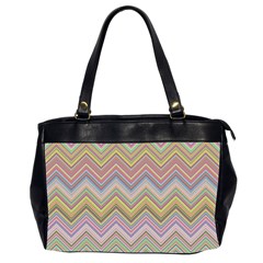 Chevron Colorful Background Vintage Oversize Office Handbag (2 Sides) by Pakrebo