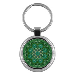 Stars Shining Over The Brightest Star In Lucky Starshine Key Chains (round)  by pepitasart