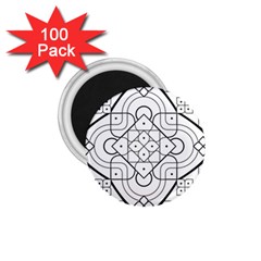 Mandala Drawing Dyes Page 1 75  Magnets (100 Pack)  by Pakrebo