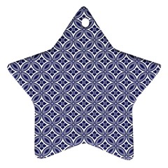 Wreath Differences Indigo Deep Blue Star Ornament (two Sides) by Pakrebo