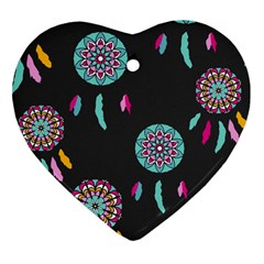 Dreamcatcher Seamless American Ornament (heart) by Pakrebo