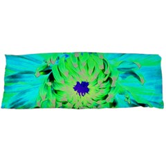 Aqua Cactus Dahlia Body Pillow Case (dakimakura) by myrubiogarden