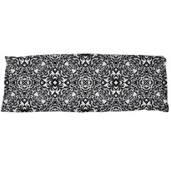 Black White Geometric Background Body Pillow Case (dakimakura) by Pakrebo