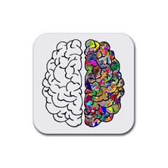 Brain Mind A I Ai Anatomy Rubber Coaster (square)  by Pakrebo