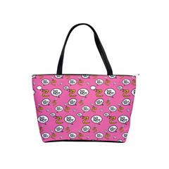 No Step On Snek Do Not Bubble Speech Pattern Pink Background Meme Classic Shoulder Handbag by snek