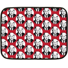 Trump Retro Face Pattern Maga Red Us Patriot Double Sided Fleece Blanket (mini)  by snek
