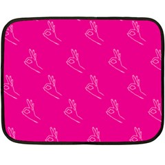 A-ok Perfect Handsign Maga Pro-trump Patriot On Pink Background Double Sided Fleece Blanket (mini) by snek