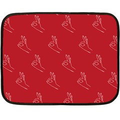 A-ok Perfect Handsign Maga Pro-trump Patriot On Maga Red Background Double Sided Fleece Blanket (mini)  by snek