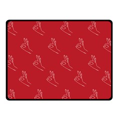 A-ok Perfect Handsign Maga Pro-trump Patriot On Maga Red Background Double Sided Fleece Blanket (small)  by snek