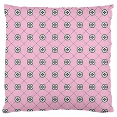 Kekistan Logo Pattern On Pink Background Large Cushion Case (one Side) by snek